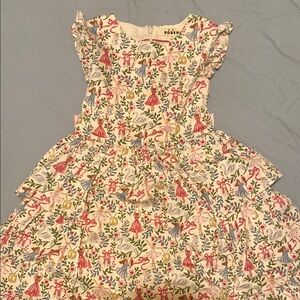 Boden Multicolor Floral Dress with Ruffles